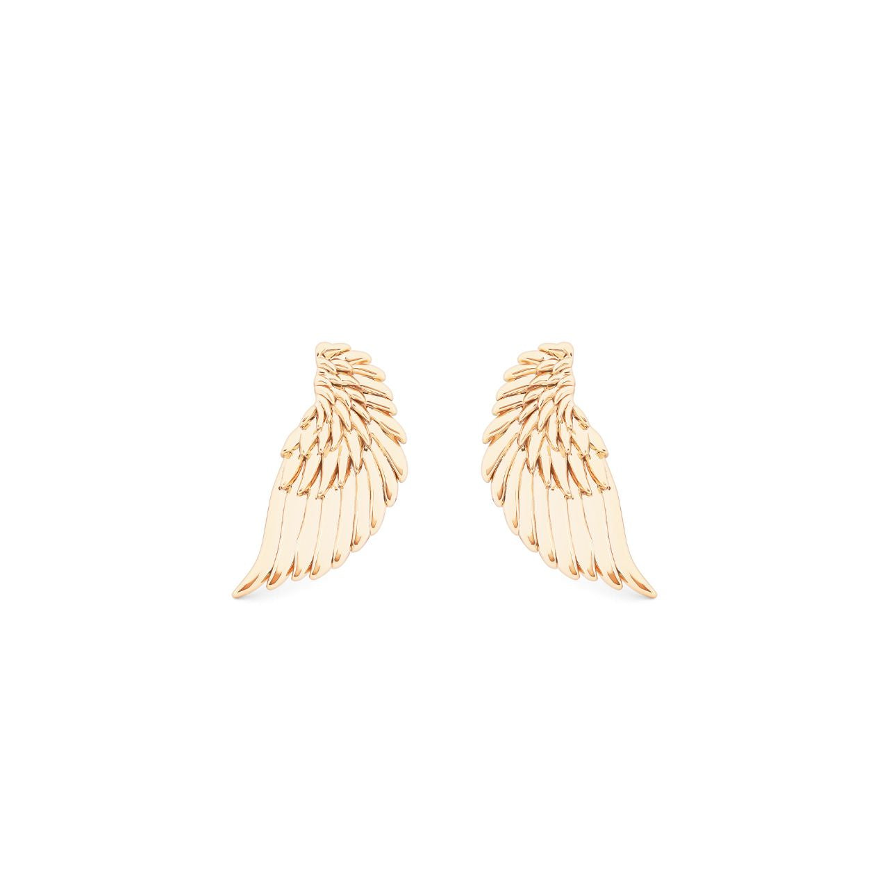 Elevate your style with these stunning gold Angel Wing Stud Earrings from Tipperary. Crafted with expert precision, these earrings feature delicate angel wing details for a beautiful and timeless look. Perfect for any occasion and sure to be a cherished addition to your jewellery collection.