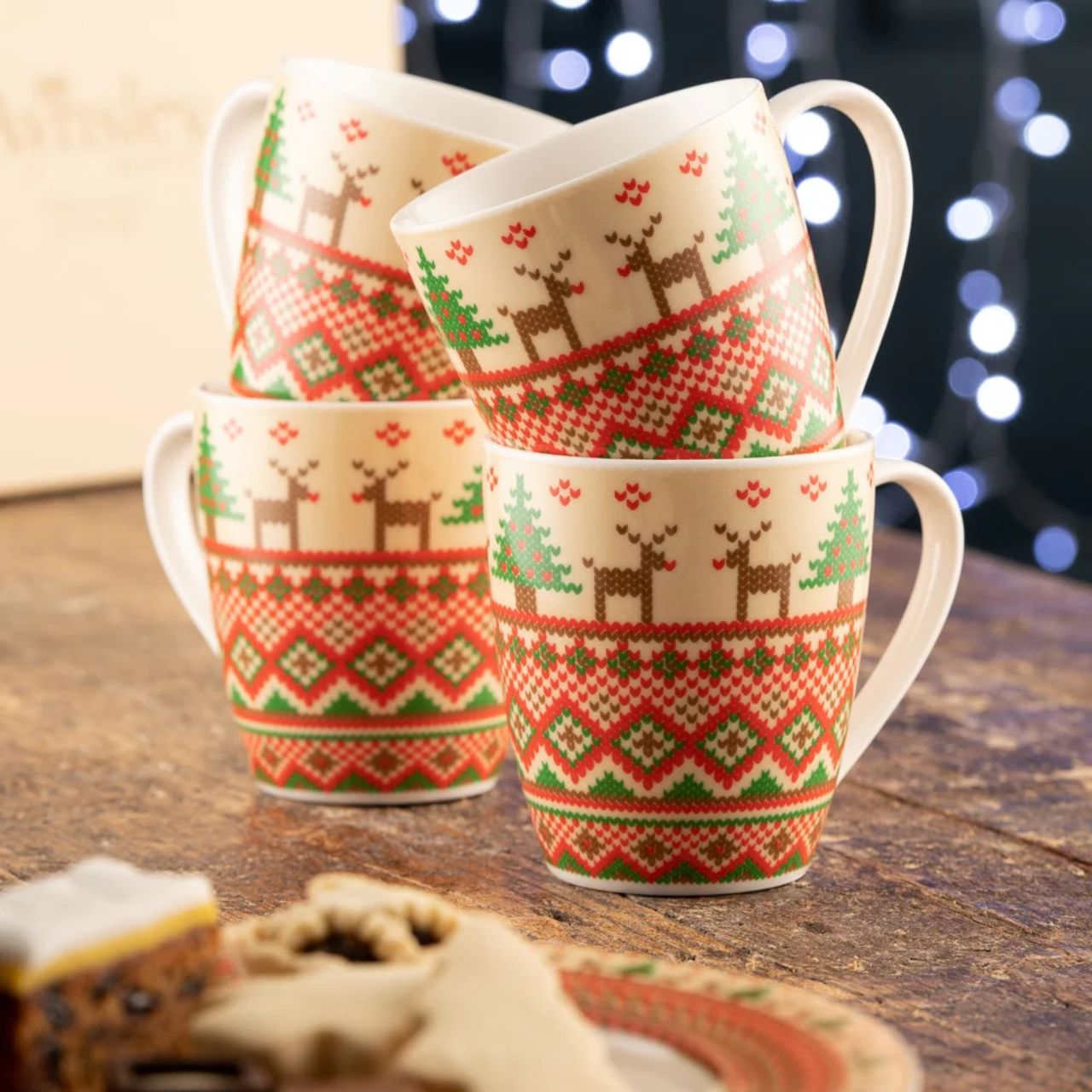 Christmas jumper tableware takes its inspiration from the fun festive patterns found on Christmas jumpers, sweaters and scarves. It reminds us of the cosy comfort of Christmas past, and the joyful Christmas parties with friends and family.