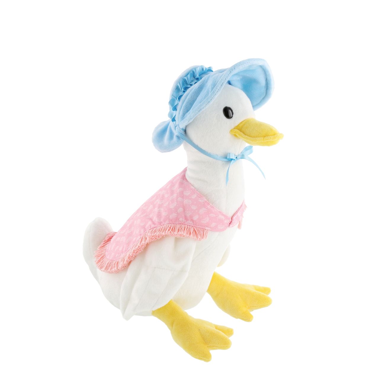 This Jemima Puddle-Duck soft toy is made from beautifully soft fabric and is dressed in clothing exactly as illustrated by Beatrix Potter, with her signature beautiful bonnet and shawl. The Peter Rabbit collection features the much loved characters from the Beatrix Potter books and this quality and authentic soft toy is sure to be adored for many years to come. 