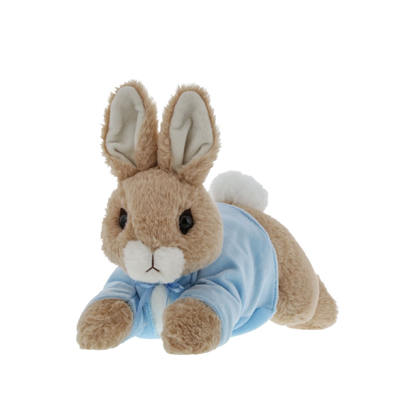 This Peter Rabbit soft toy is made from beautifully soft fabric and is dressed in clothing exactly as illustrated by Beatrix Potter, with his signature blue jacket and a new dynamic pose. The Peter Rabbit collection features the much loved characters from the Beatrix Potter books and this quality and authentic soft toy is sure to be adored for many years to come.