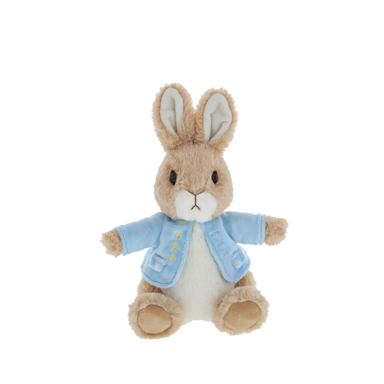 Peter Rabbit Medium  This Peter Rabbit soft toy is made from beautifully soft fabric and is dressed in clothing exactly as illustrated by Beatrix Potter, with his signature blue jacket. The Peter Rabbit collection features the much loved characters from the Beatrix Potter books and this quality and authentic soft toy is sure to be adored for many years to come.