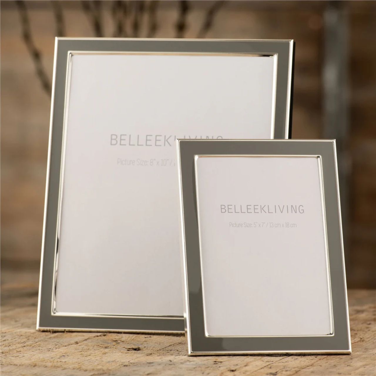 Our new Belleek Living Frames are made of moulded steel and are electroplated to create a shiny silver finish. &nbsp;The black backing board slides into the frame and is covered in a soft flock material. Perfect for gifting or displaying images of your loved ones.