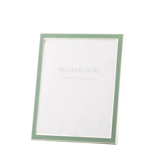 Our new Belleek Living Frames are made of moulded steel and are electroplated to create a shiny silver finish. &nbsp;The black backing board slides into the frame and is covered in a soft flock material. Perfect for gifting or displaying images of your loved ones.