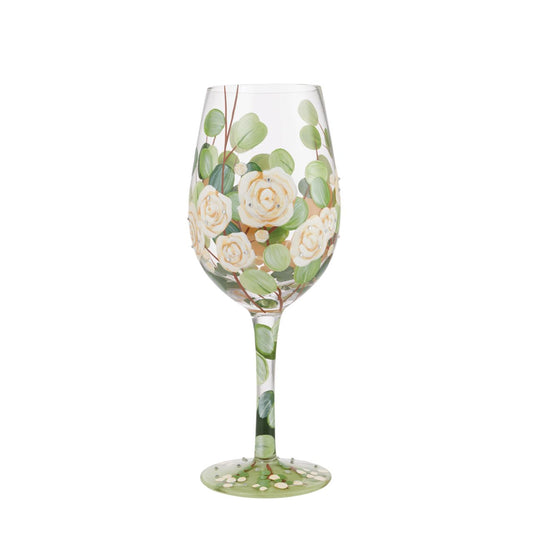 Florals are a huge hit for lolita who perfects them every time. Bouquet in Bloom shows eucalyptus in different tones of greens with glitter roses contrasting with them. A beautiful glass to get you ready for spring and excited for Summer. 