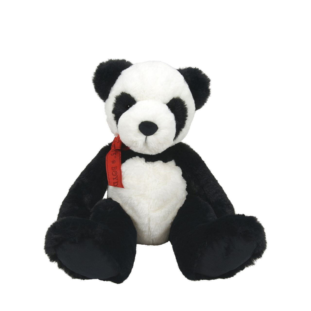 Adored by teddy bear lovers young and old, each Boyds Bears heirloom will paw prints on your heart. The super soft Panda P. Giggles is part of the Boyds Bears 45th anniversary collection.