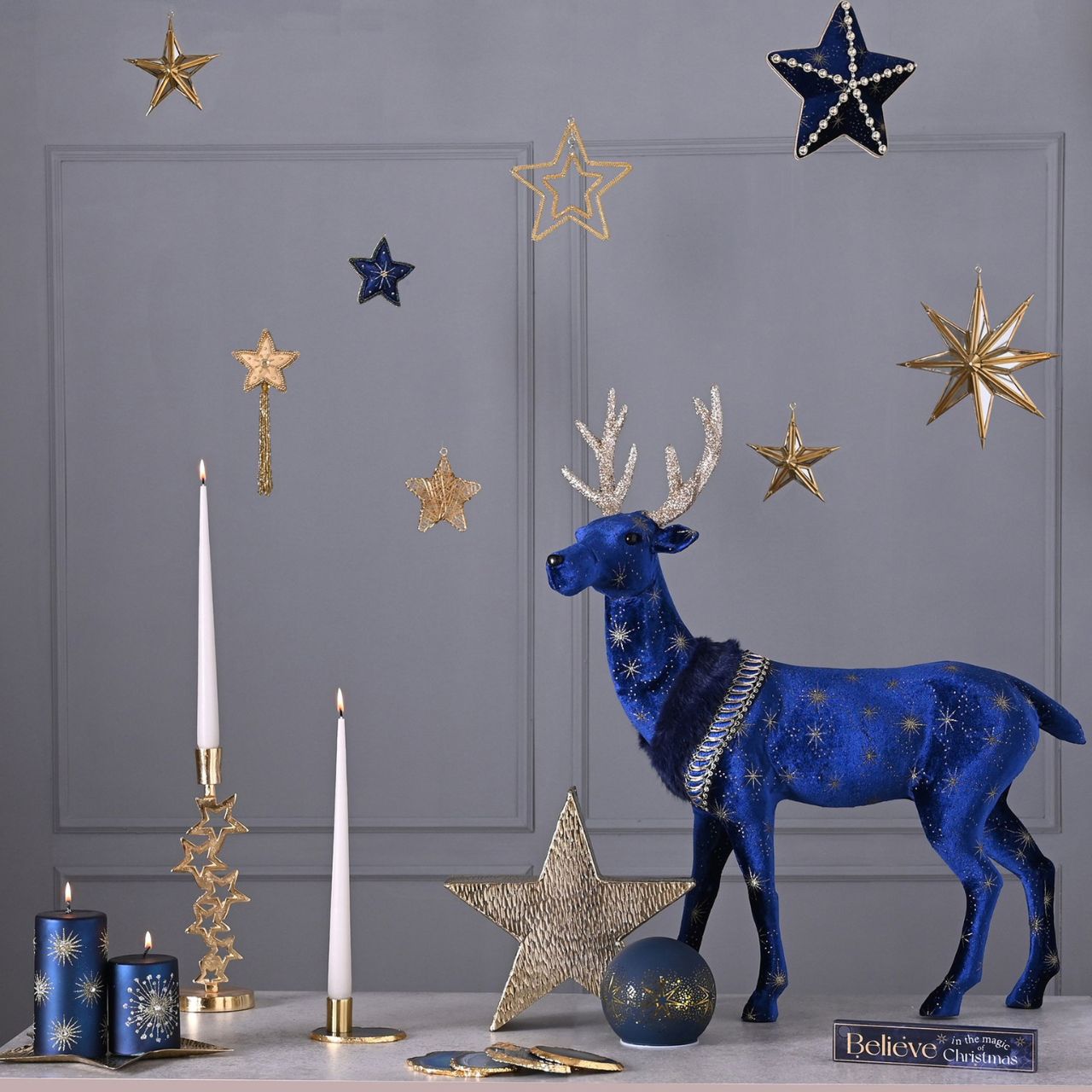 Celestial Gold Mirror Star Tree Decoration Large  A gold mirror star tree decoration by THE SEASONAL GIFT CO.  This gorgeous decoration will stand out amongst the branches on the Christmas tree.