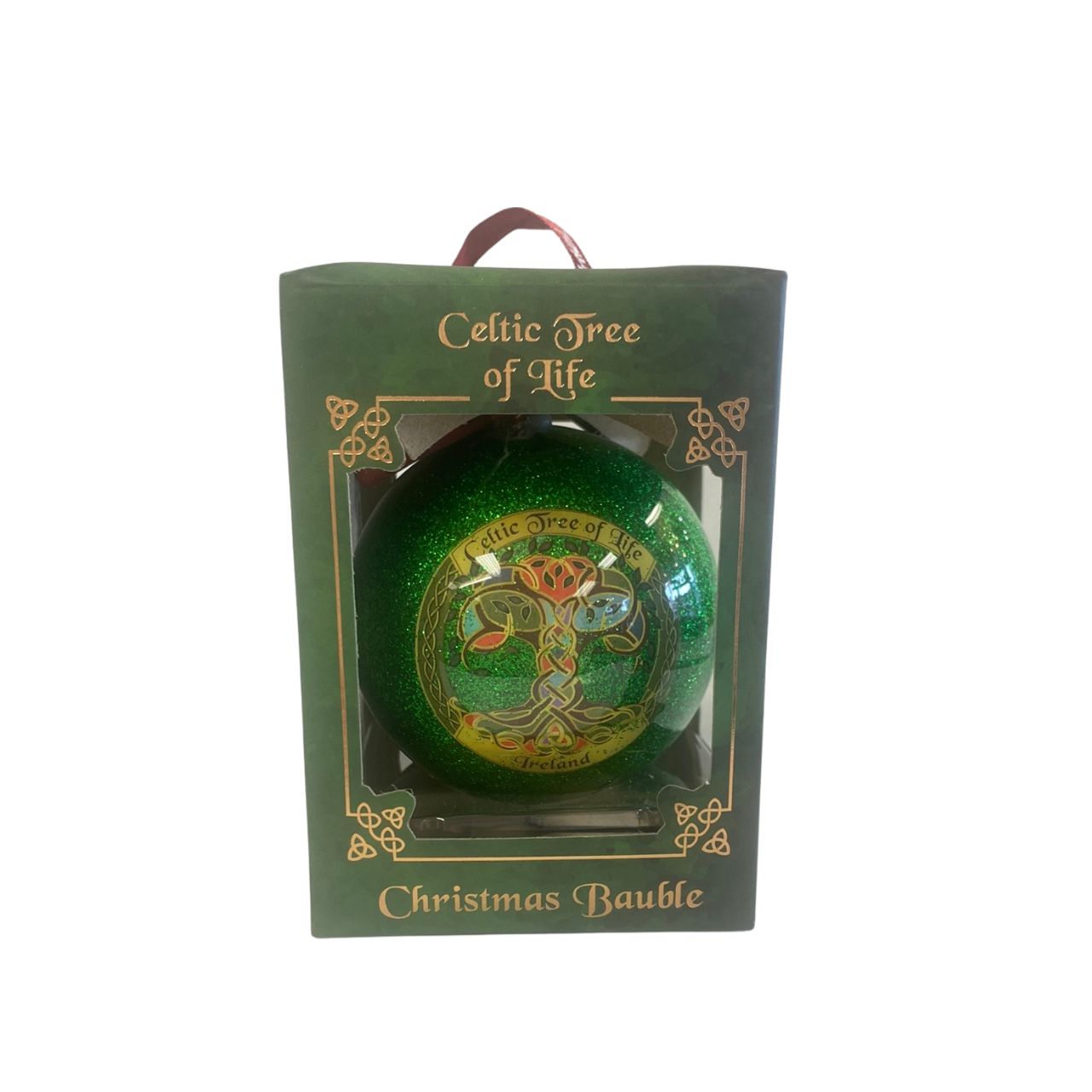 This Celtic-inspired Tree Of Life Christmas Bauble is a must-have for any holiday décor. Made from durable materials, this ornament features intricate detailing and a beautiful design. Celebrate the season with this unique and meaningful addition to your Christmas tree.