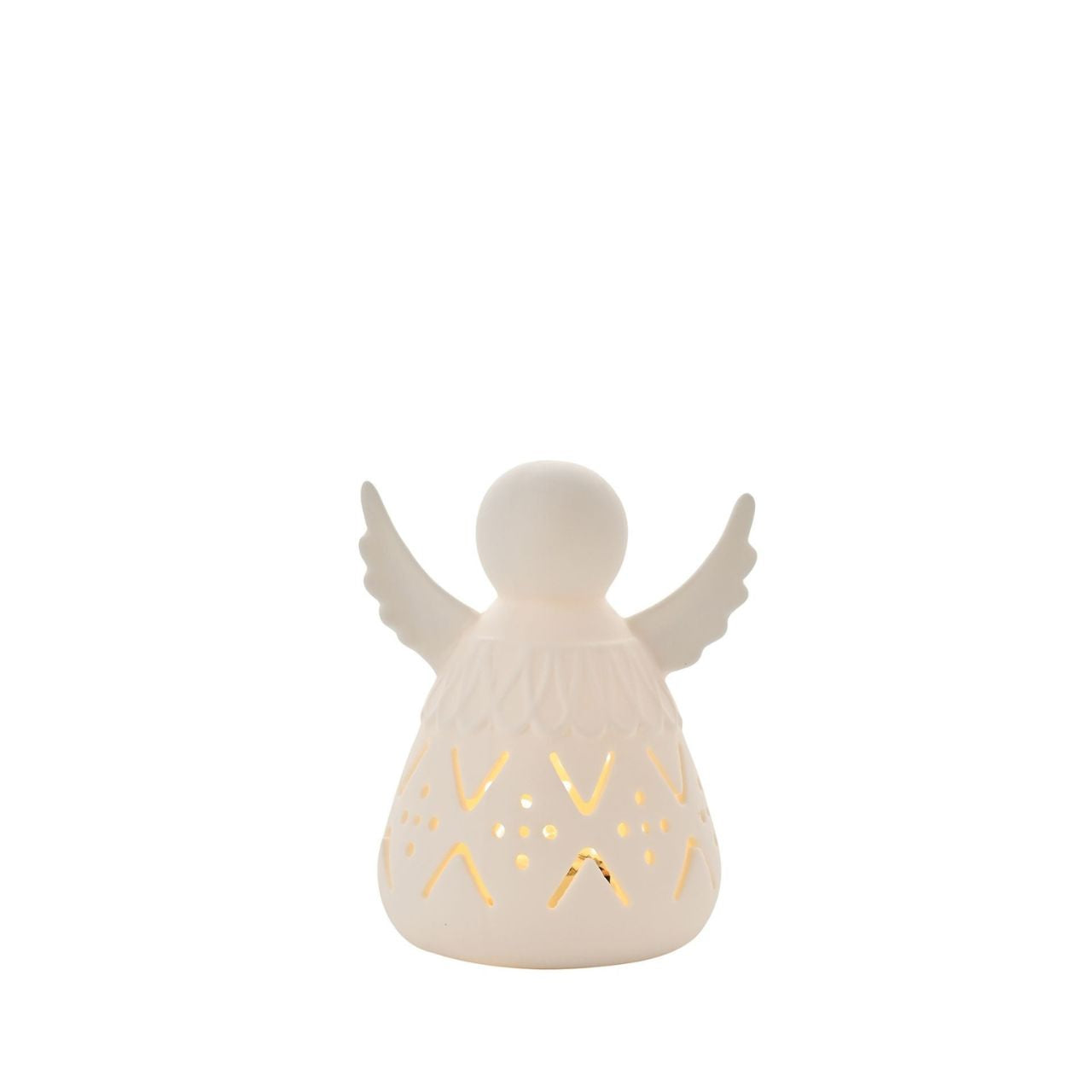 Illuminate your space with the Ceramic Light Up LED Angel - Small from The Seasonal Gift Co. This charming angel radiates warmth and serenity, perfect for adding a touch of heavenly glow to any corner. Crafted with care, its delicate features and gentle LED light create a serene ambiance, ideal for both holiday décor and year-round enjoyment.