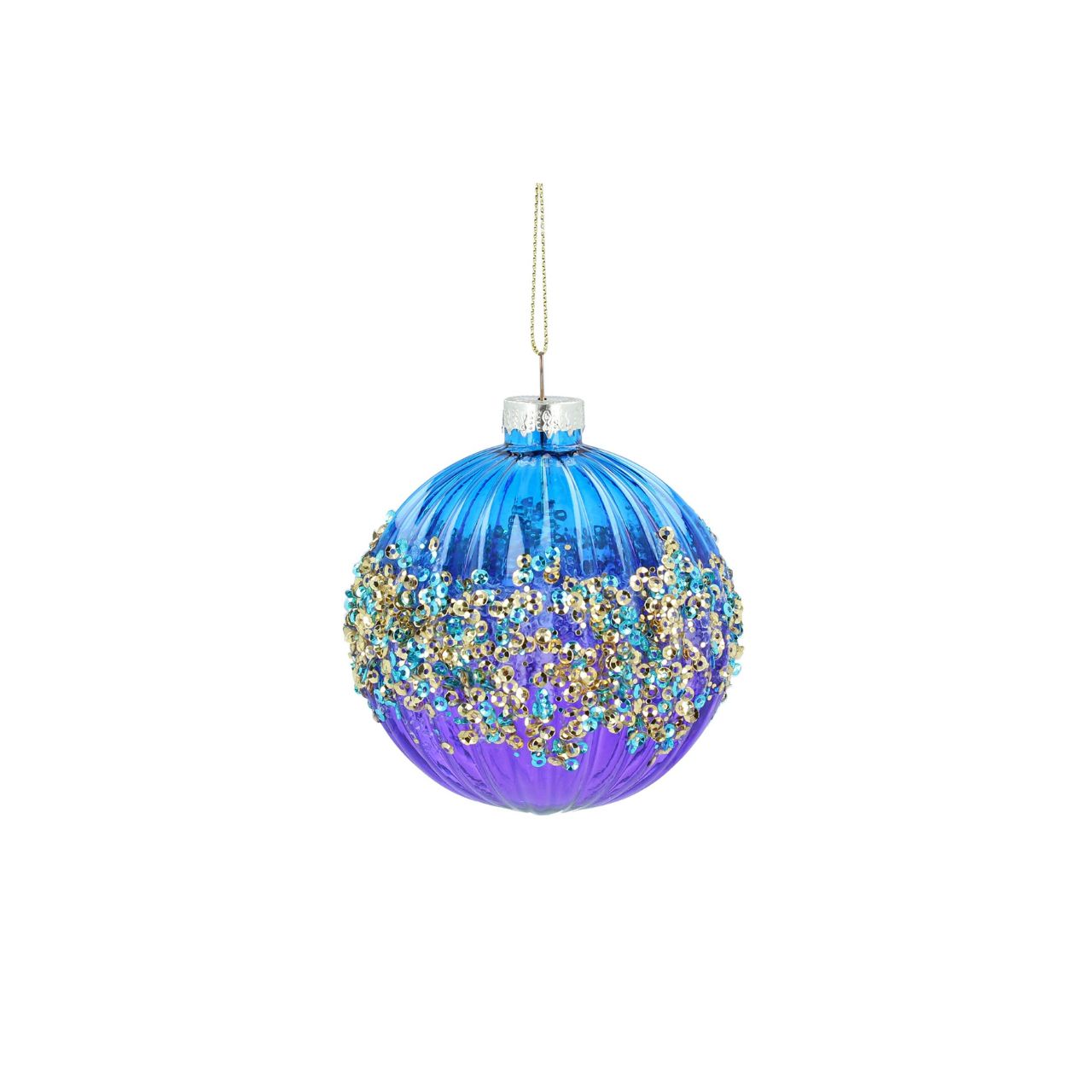 These Gisela Graham Christmas Baubles feature a ribbed design in a vibrant purple and turquoise color, with a touch of sparkle. Add a festive touch to your tree with these elegant baubles, perfect for the holiday season. Made with high-quality materials, these baubles are both durable and visually appealing.