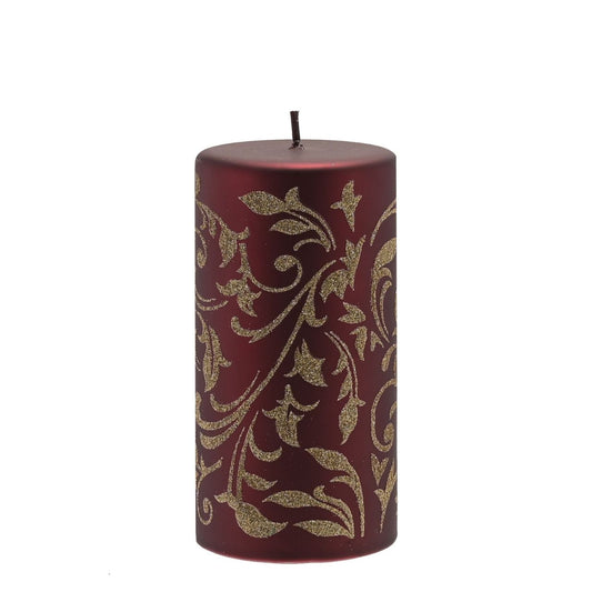 Large Gold Glitter Pillar Christmas Candle  A large gold glitter pillar candle by THE SEASONAL GIFT CO.  This glistening candle will help to create a magical Winter Wonderland at home this festive period.