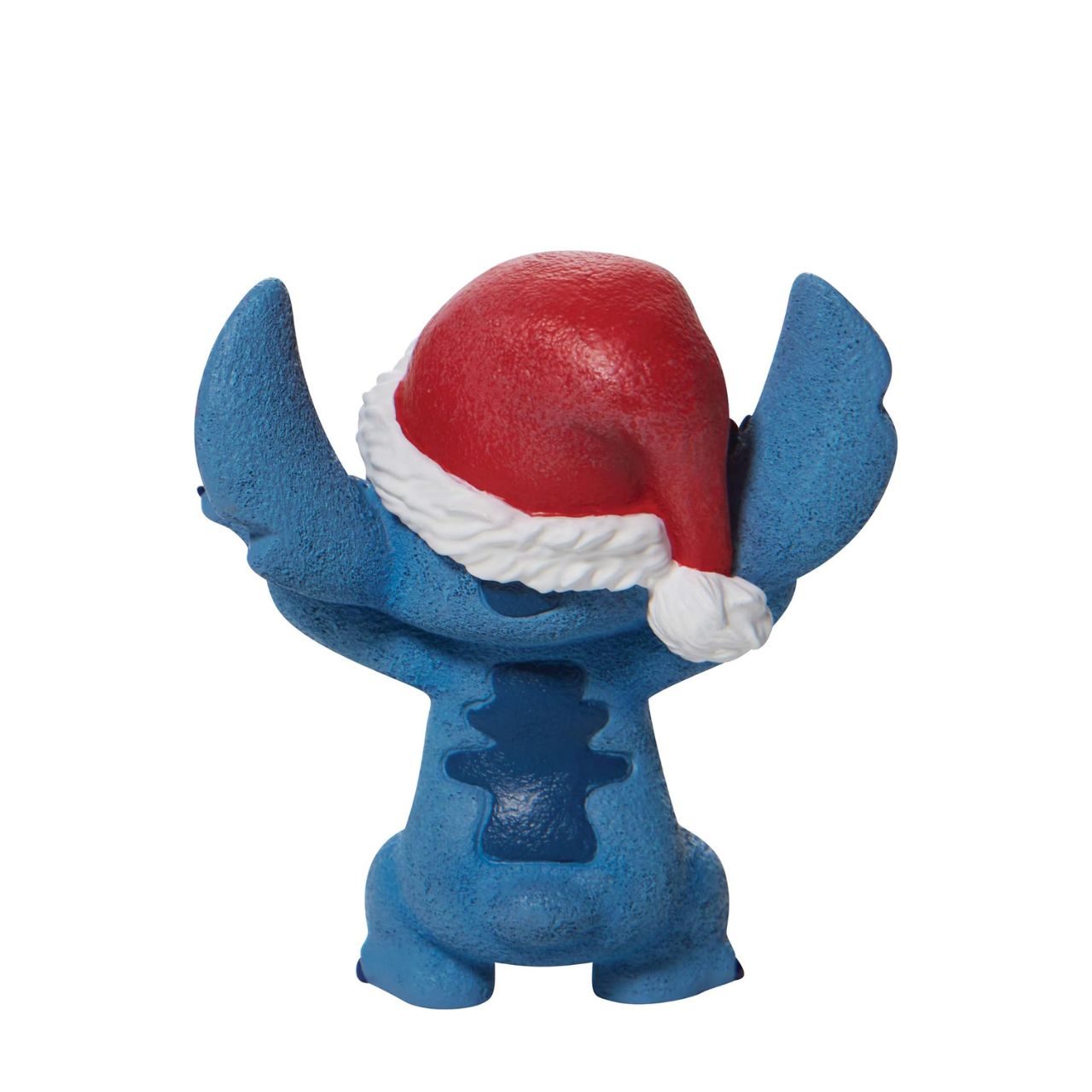 Department 56 Christmas Stitch Figurine  Everyone's favourite alien, Stitch, smiles jollily in his Santa hat this Christmas. With a bushel of holly tucked in his cap, he's ready for merry mischief. Hula through the holiday with Lilo's most festive friend and spread love to your Ohana.