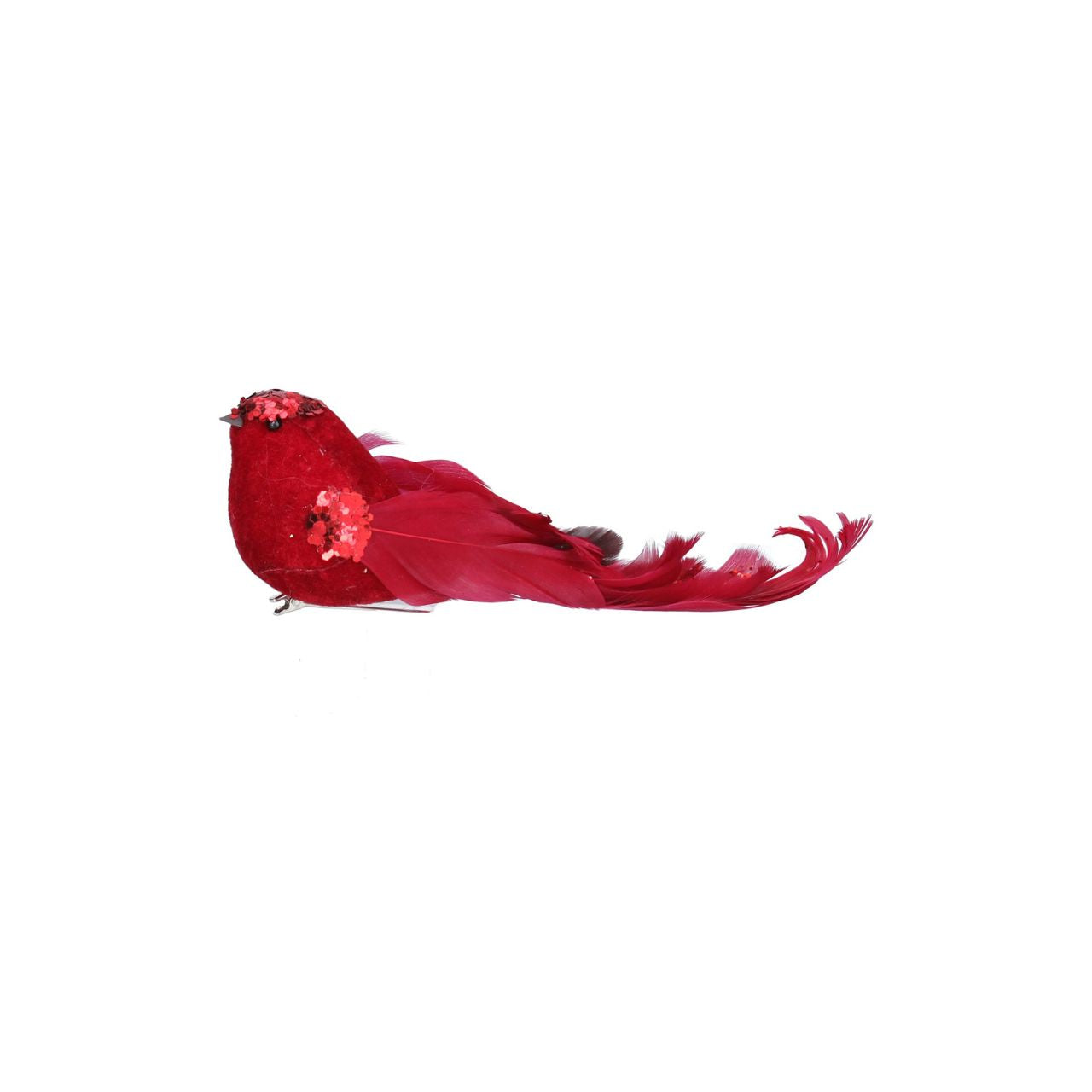 Add a touch of festive charm to your tree with the Gisela Graham Clip on Bird Christmas Ornament. This red sparkling clip-on bird features intricate details and a secure clip attachment, making it easy to add to your holiday décor. Bring a touch of nature to your Christmas celebration with this elegant ornament.