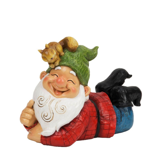 "Country Living" Garden Gnome With Squirrel  Bring some rustic cheer to your outdoor living space with this charming hand painted gnome. From Country Living - bringing you closer to nature.