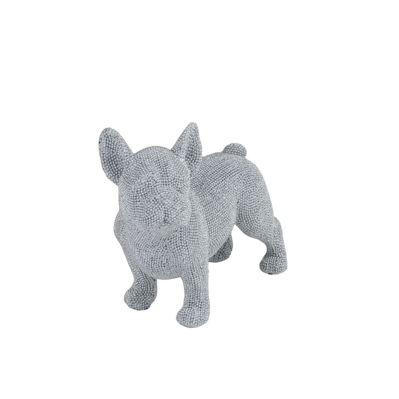 Bring a touch of glitz and glamour to the living space with this diamante look silver Bulldog ornament. From the Silver Luxe collection by HESTIA - unparalleled glamour, style and elegance in contemporary home and gift.