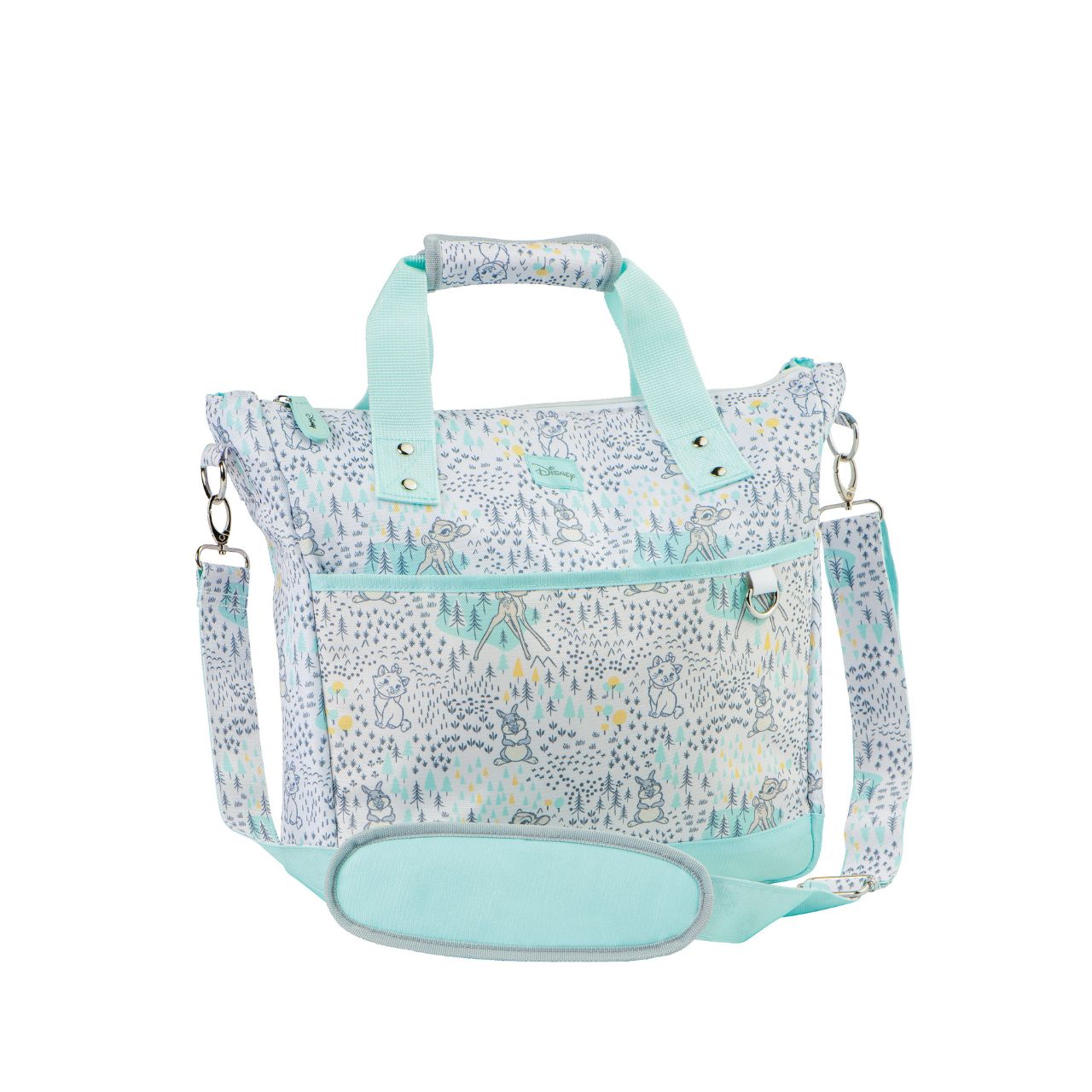 The Classic Disney messenger changing bag is the must have functional accessory for any outing with your baby and pram. To keep things organised there are several storage areas inside the main zipped compartment and two external pockets. Can be carried over the shoulder or across the body with comfortable carry handles.