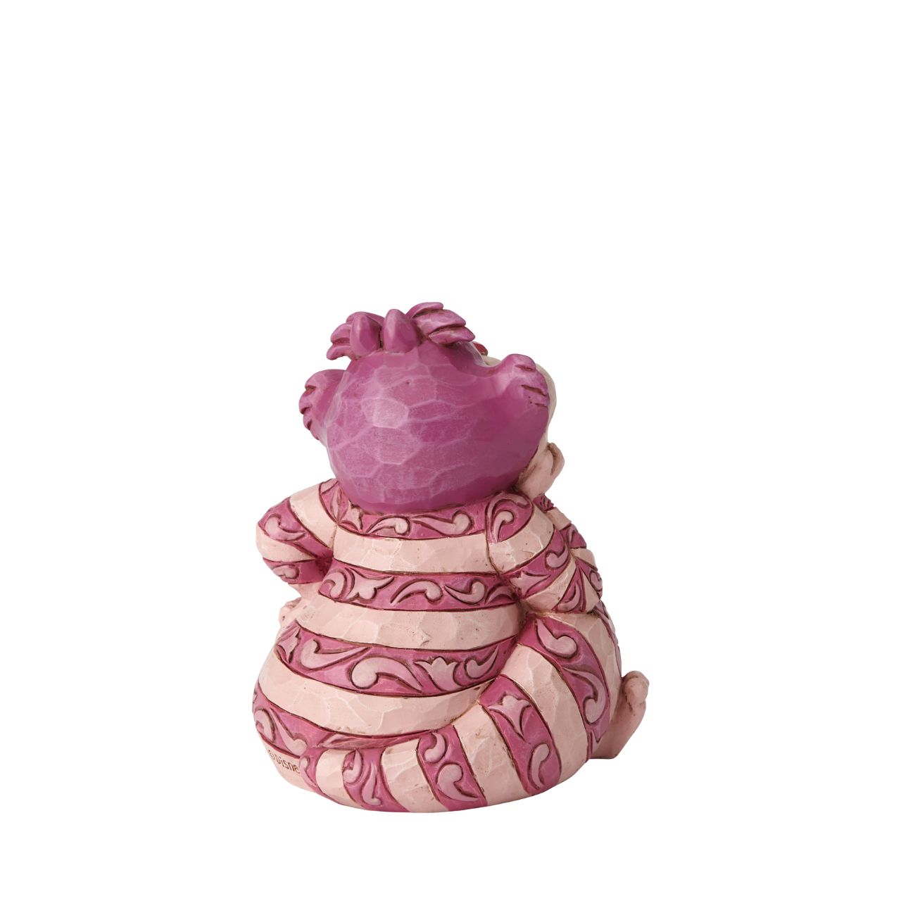 The mysterious Cheshire Cat from the Disney classic film Alice in Wonderland shows off his large smile in this mini figurine. Designed by Jim Shore for Disney Traditions now available in the mini collection.