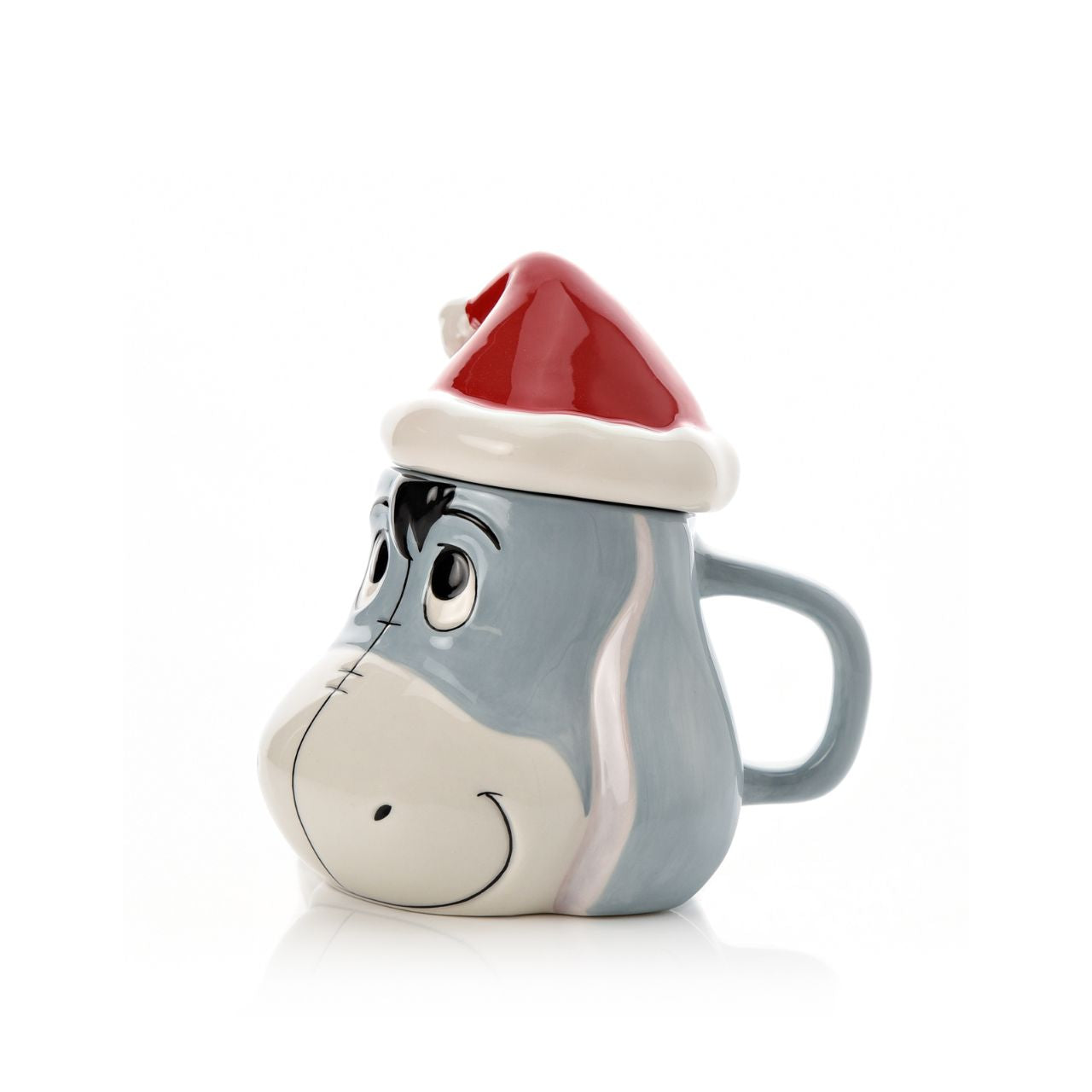 Disney Eeyore 3D Relief Christmas Mug  The cutest way to keep your hot drinks warm during the cold seasons, this lidded Christmas Eeyore mug would make a fun and festive addition to any home this Christmas.