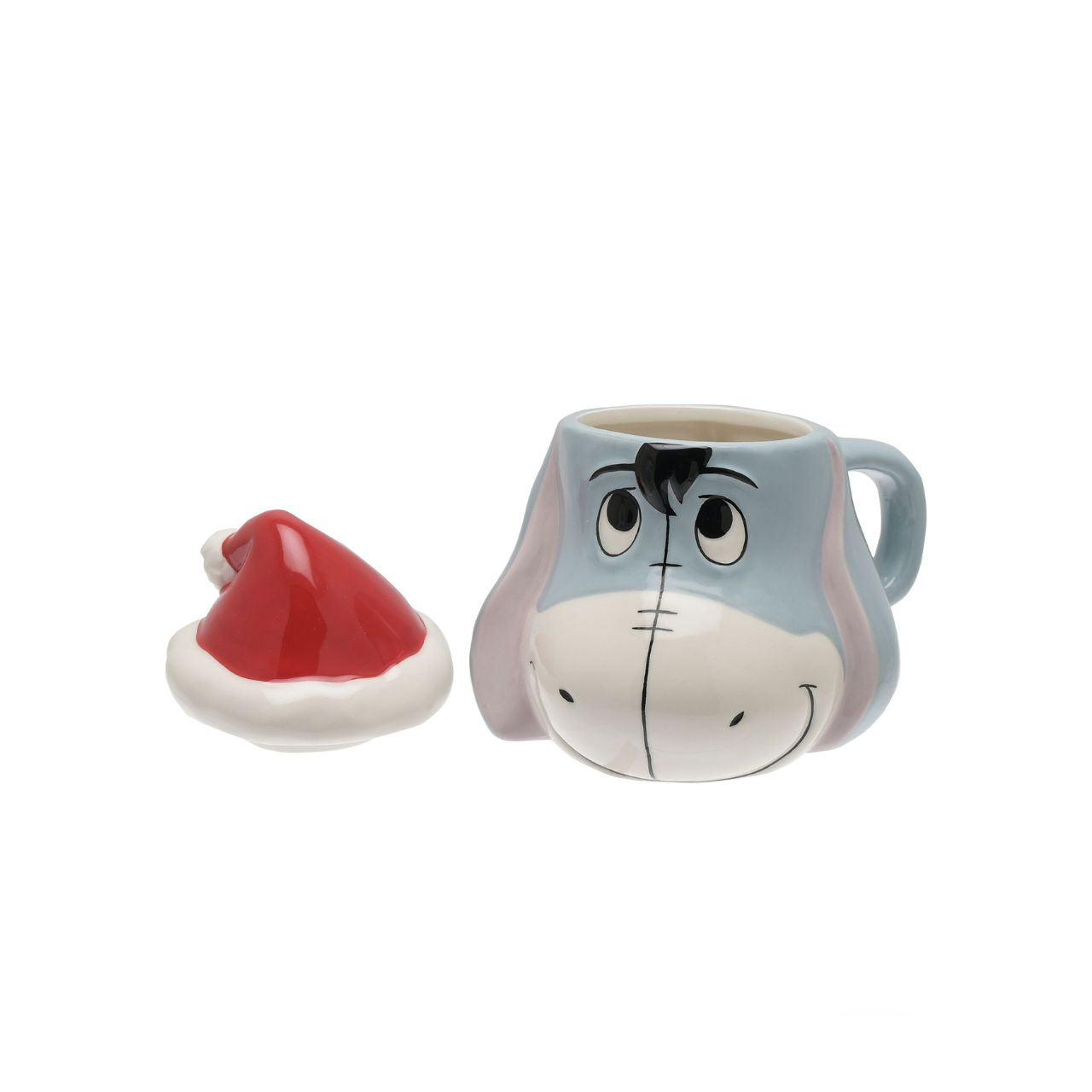 Disney Eeyore 3D Relief Christmas Mug  The cutest way to keep your hot drinks warm during the cold seasons, this lidded Christmas Eeyore mug would make a fun and festive addition to any home this Christmas.