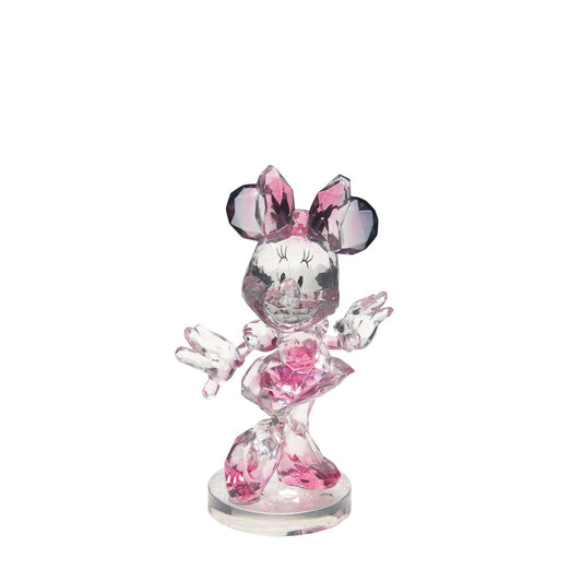 Disney Facets Minnie Mouse  Celebrate your love for Disney with this "gem-cut" acrylic sculpture of your favourite Disney character: Minnie Mouse. The long time girlfriend of Mickey Mouse, she is known for her sweet personality, large head bows and polka-dotted dresses.