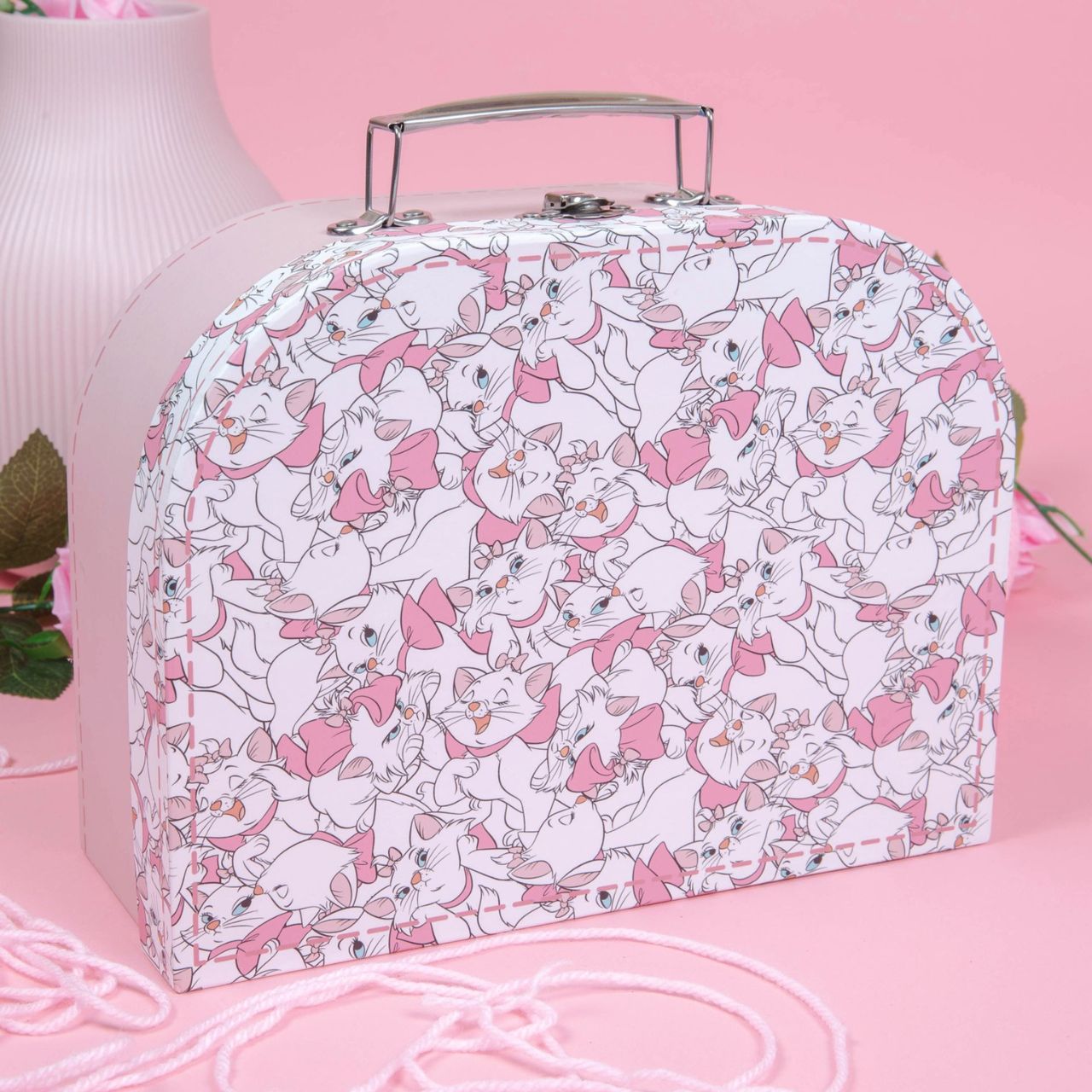 Disney Oui Marie Set of 2 Vanity Cases  Store those cosmetics or bits & bobs in style with these beautiful Oui Marie vanity cases. Pink glitter, pink patterns and the Aristocats' lovable heroine - what could be more perfect! - one of Disney's cutest characters brought to adorable gifts.