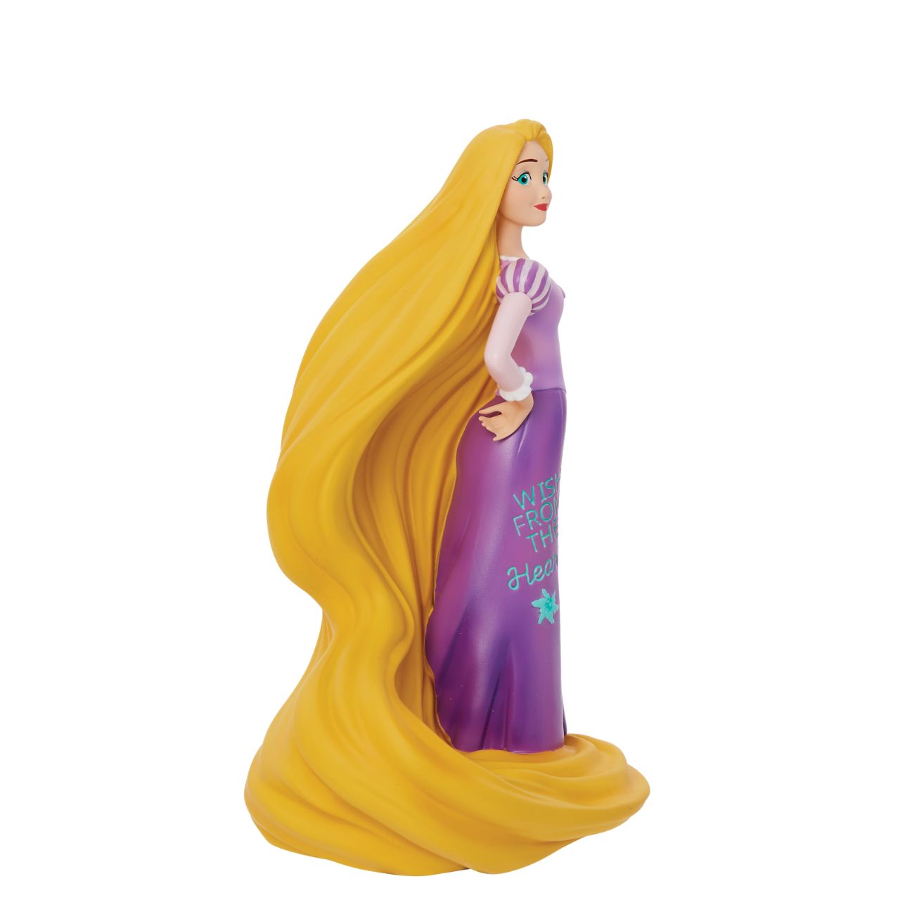 Tangled Rapunzel Wish Princess Expressions Figurine  Rapunzel from the hit Disney film 'Tangled' in an expressive pose with an empowering message that reads "Wish from the Heart"