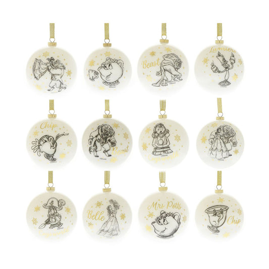 An ideal Christmas tree decoration for any Disney fanatics, this set of 12 Beauty and the Beast themed glitter baubles would be an amazing gift idea this holiday season.