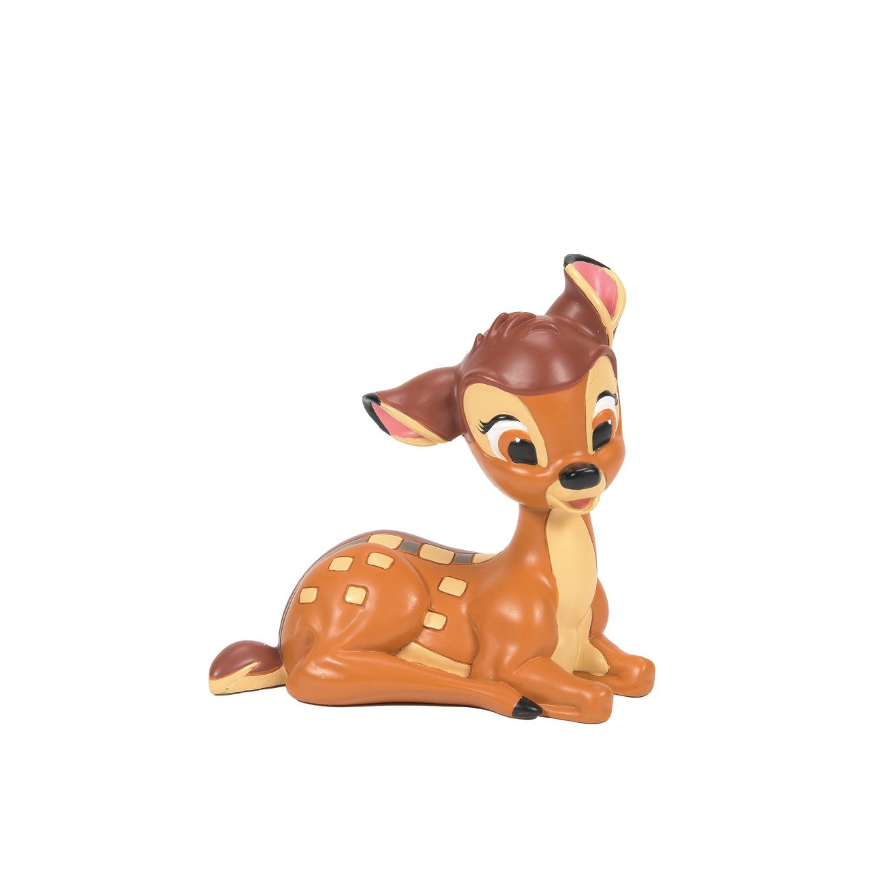 Featured here is Bambi as a fawn, with his iconic orange fur coat, wheat spots and brown stripe that ran from his head down to his tail.