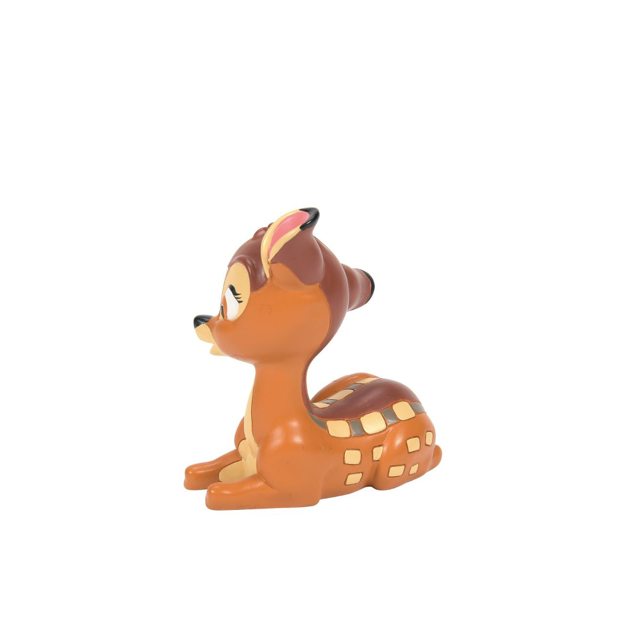 Featured here is Bambi as a fawn, with his iconic orange fur coat, wheat spots and brown stripe that ran from his head down to his tail.