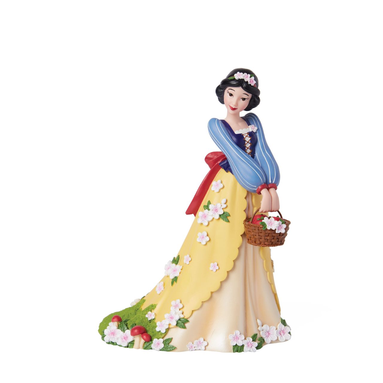 Part of the Disney Showcase Botanical collection, the Botanical Snow White figurine sees Disney's iconic princess in her trademark blue and yellow dress adorned with delicate white flowers and toadstools on the base.