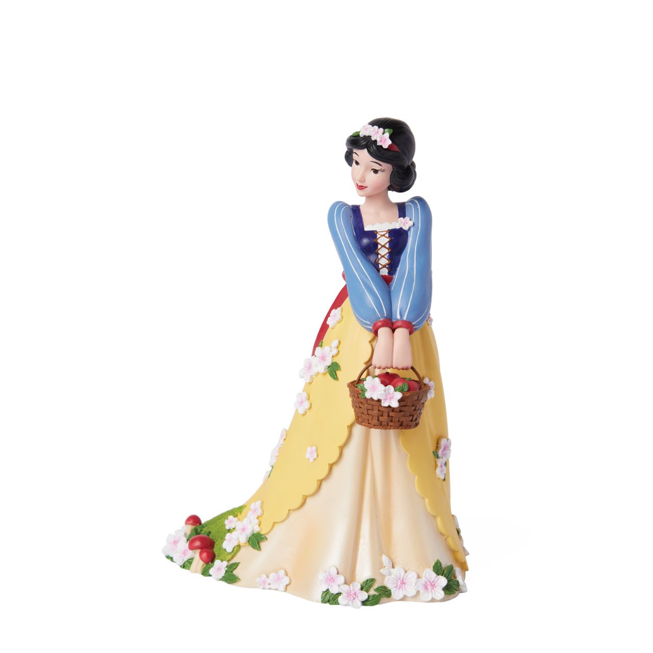 Part of the Disney Showcase Botanical collection, the Botanical Snow White figurine sees Disney's iconic princess in her trademark blue and yellow dress adorned with delicate white flowers and toadstools on the base.