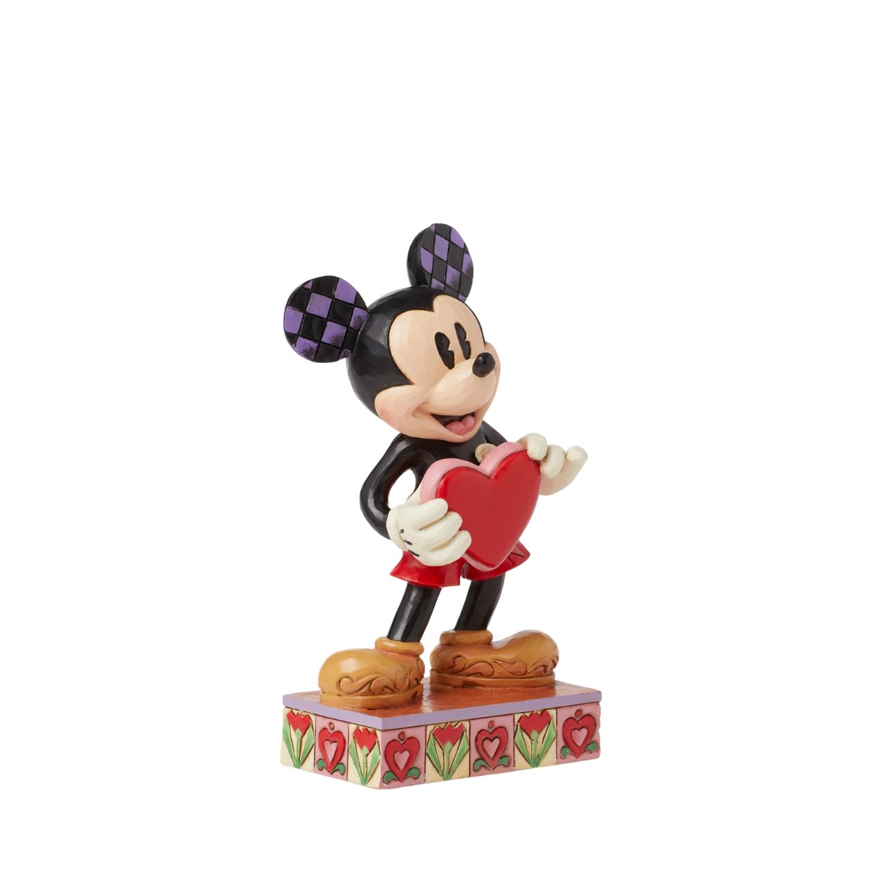 Disney's Mickey holds a love heart that can be personalised for that special person in your life. As part of the Disney Traditions by Jim Shore collection, this piece is hand carved and painted. Perfect for Valentines Day, engagements, weddings and anniversaries Comes in a fully branded gift box.