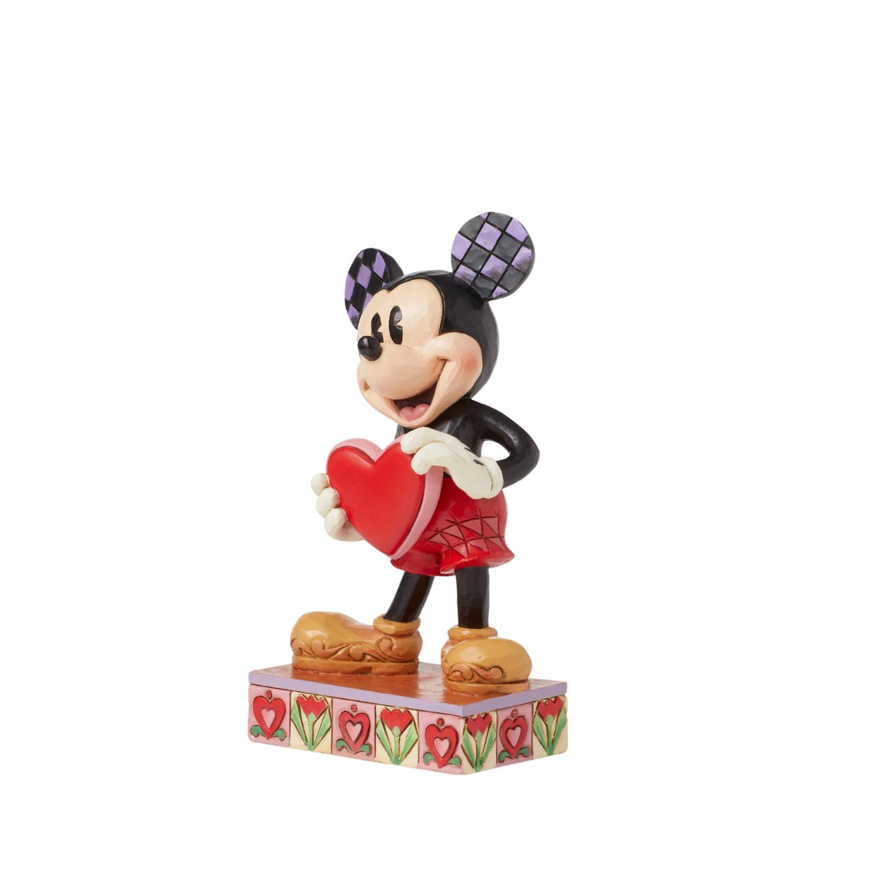 Disney's Mickey holds a love heart that can be personalised for that special person in your life. As part of the Disney Traditions by Jim Shore collection, this piece is hand carved and painted. Perfect for Valentines Day, engagements, weddings and anniversaries Comes in a fully branded gift box.