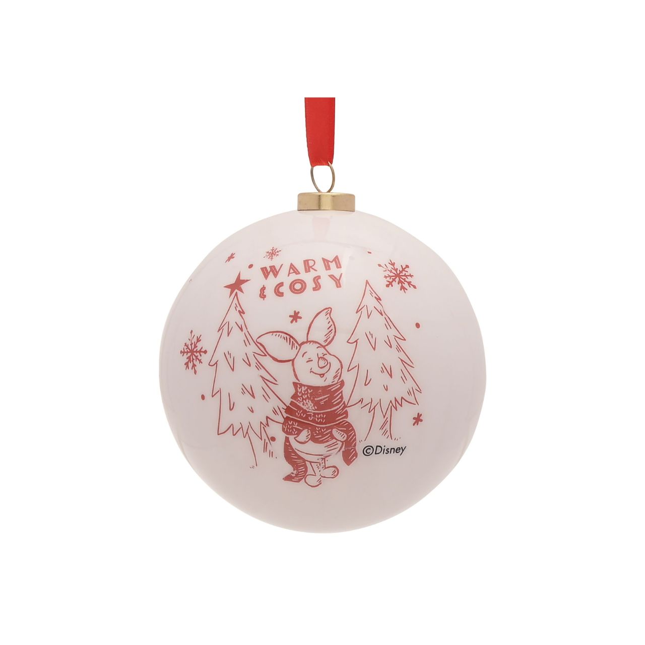 Disney Winnie the Pooh Set of 12 Christmas Baubles  A set of 12 Winnie the Pooh baubles by DISNEY.  These fun-filled decorations will hang proudly and brightly from the Christmas tree throughout December.