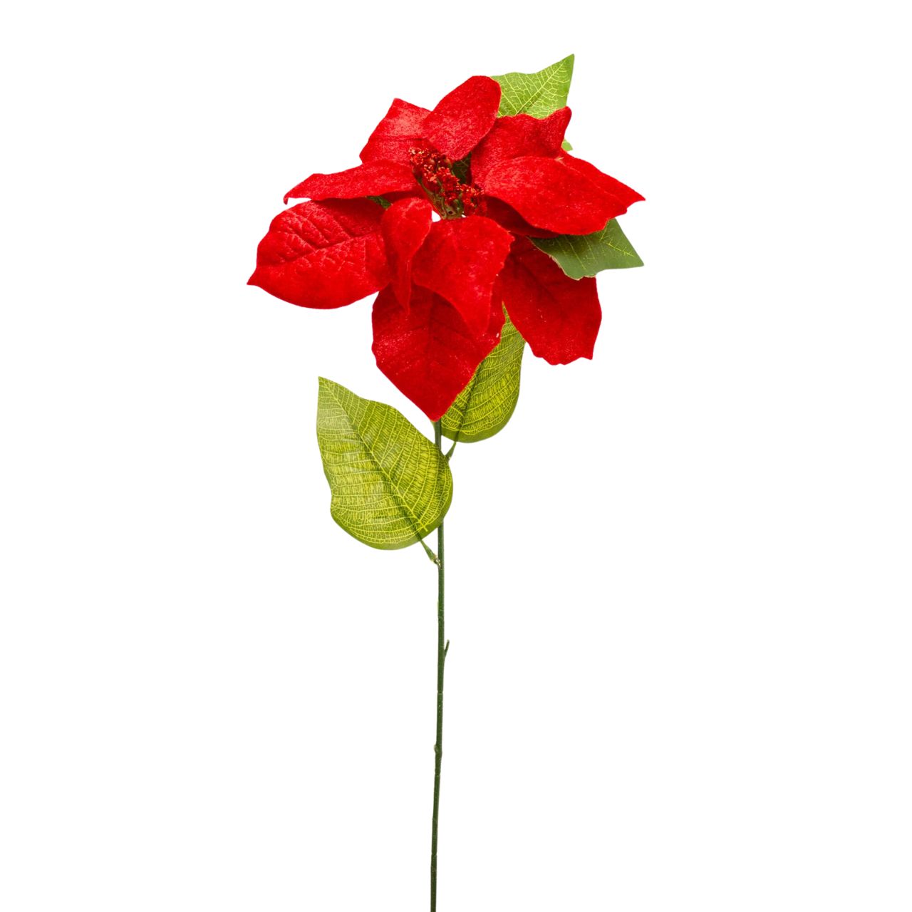 Christmas Velvet Poinsettia Stem by Enchante 70 cm  We have a beautiful range of faux flowers and wreaths available, so whether you’re after a seasonal display for your home, a garland of foliage for the staircase, stunning spring wreath you can use year after year, we’ve got you covered.