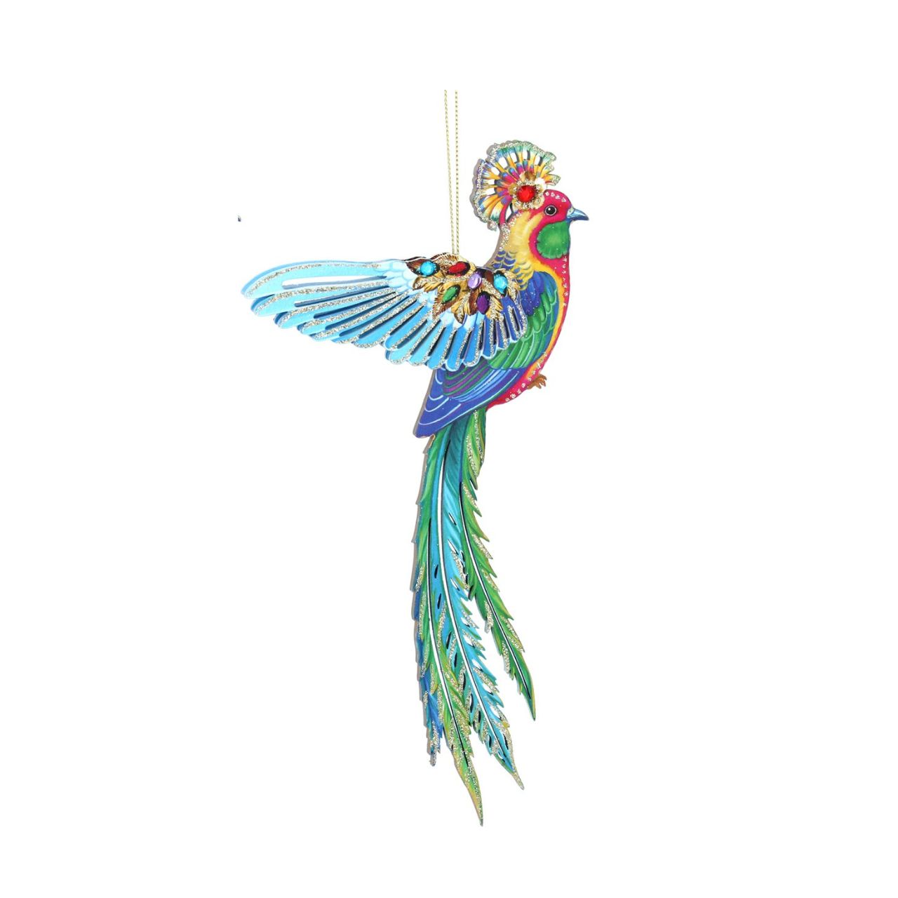 Wood Jewel Exotic Bird Christmas Hanging Ornaments by Gisela Graham  These unique Wood/Jewel Exotic Bird Christmas Hanging Ornaments by Gisela Graham are artisan-crafted with intricate detailing and vibrant colors. Perfect for decorating your tree during the holidays, each ornament is crafted with quality materials for long-lasting beauty.