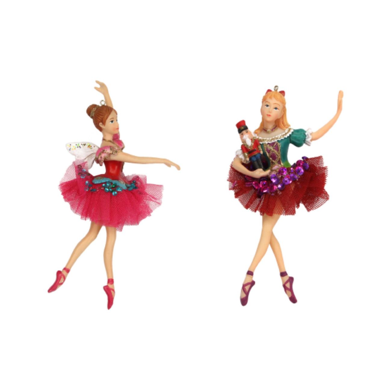 Gisela Graham Fabric Ballerina Christmas Hanging Ornament - Red Burgundy   This Gisela Graham Fabric Ballerina Christmas Hanging Ornament is an impeccably crafted piece, made of quality fabric and finished with a charming red/burgundy colour. Hang it on your tree for a pop of festive cheer!