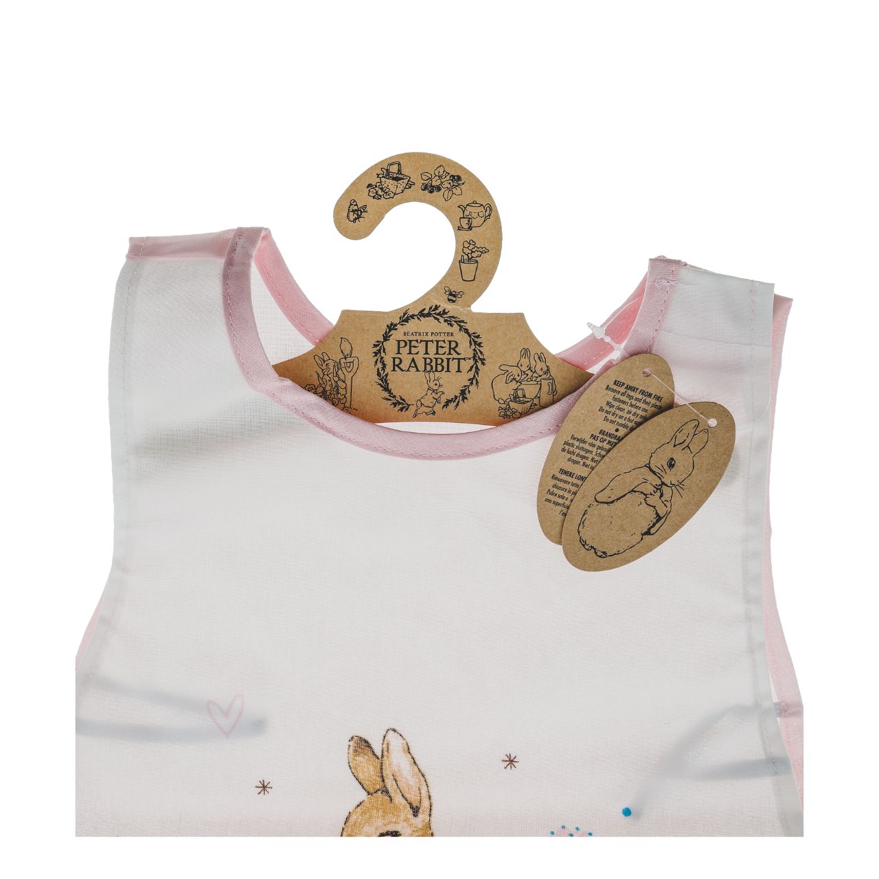 Beatrix Potter Flopsy Children's Tabard  This beautiful Flopsy double sided tabard is perfect for little ones who love baking, painting or generally getting into mischief and making a mess. They have a gloss laminated coating so are easy to wipe down.