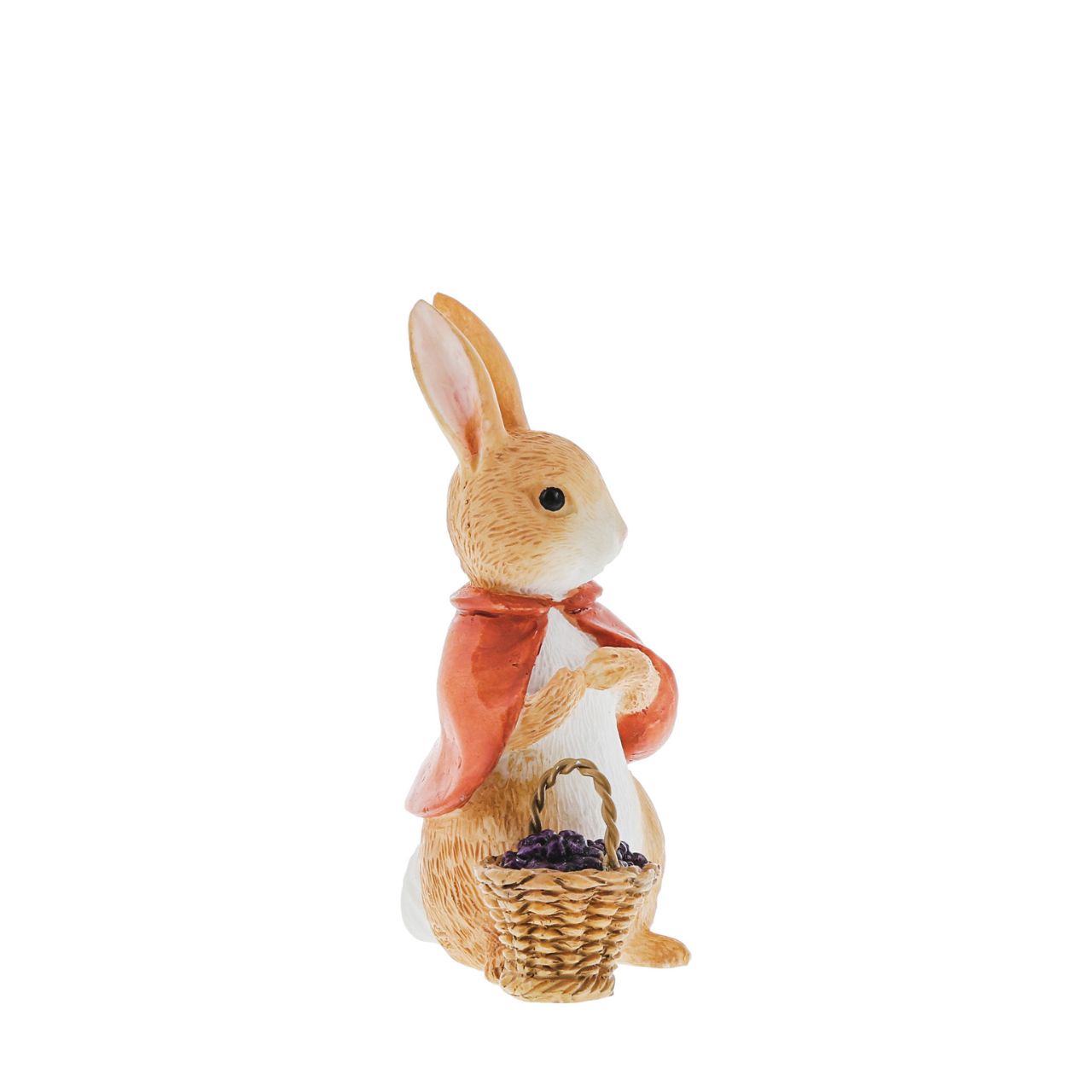 The beautifully sculpted Flopsy with Basket of Blackberries figurine takes inspiration from the original Beatrix Potter illustrations. This charming figurine will add fun and mischief to any home.