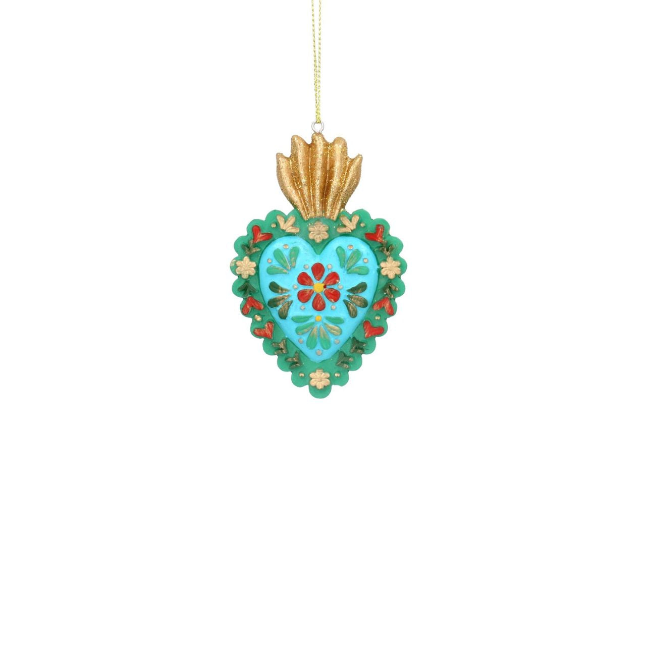 Add a touch of elegance to your holiday décor with the Gisela Graham Floral Heart with Crown Christmas Hanging Ornament. Featuring a beautiful floral design and a delicate crown detail, this ornament will add a regal touch to your Christmas tree. Made with high-quality materials, it is sure to be a stunning addition to your holiday collection.