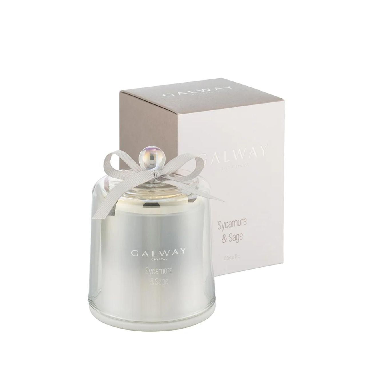 Sycamore & Sage Scented Bell Jar Candle  Transport yourself to a special place with the perfect fragrance for your home. Our Sycamore & Sage scent will transform any room and certainly set the right mood.