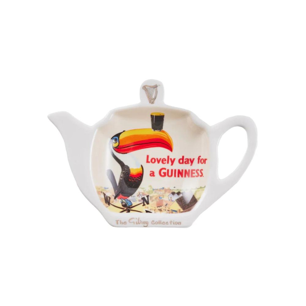 Enhance your tea party with this Toucan Tea Bag Holder! Featuring the iconic Guinness Toucan design, it adds a touch of sophistication and liveliness to your tea time. Additionally, its shape ensures your tea bag stays safe and secure while you sip and enjoy.