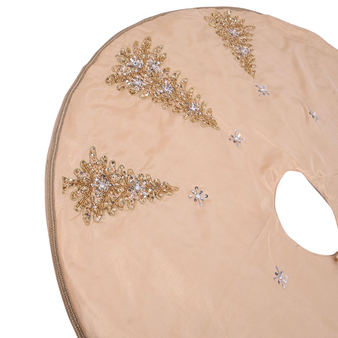 Gold sequin christmas outlet tree skirt