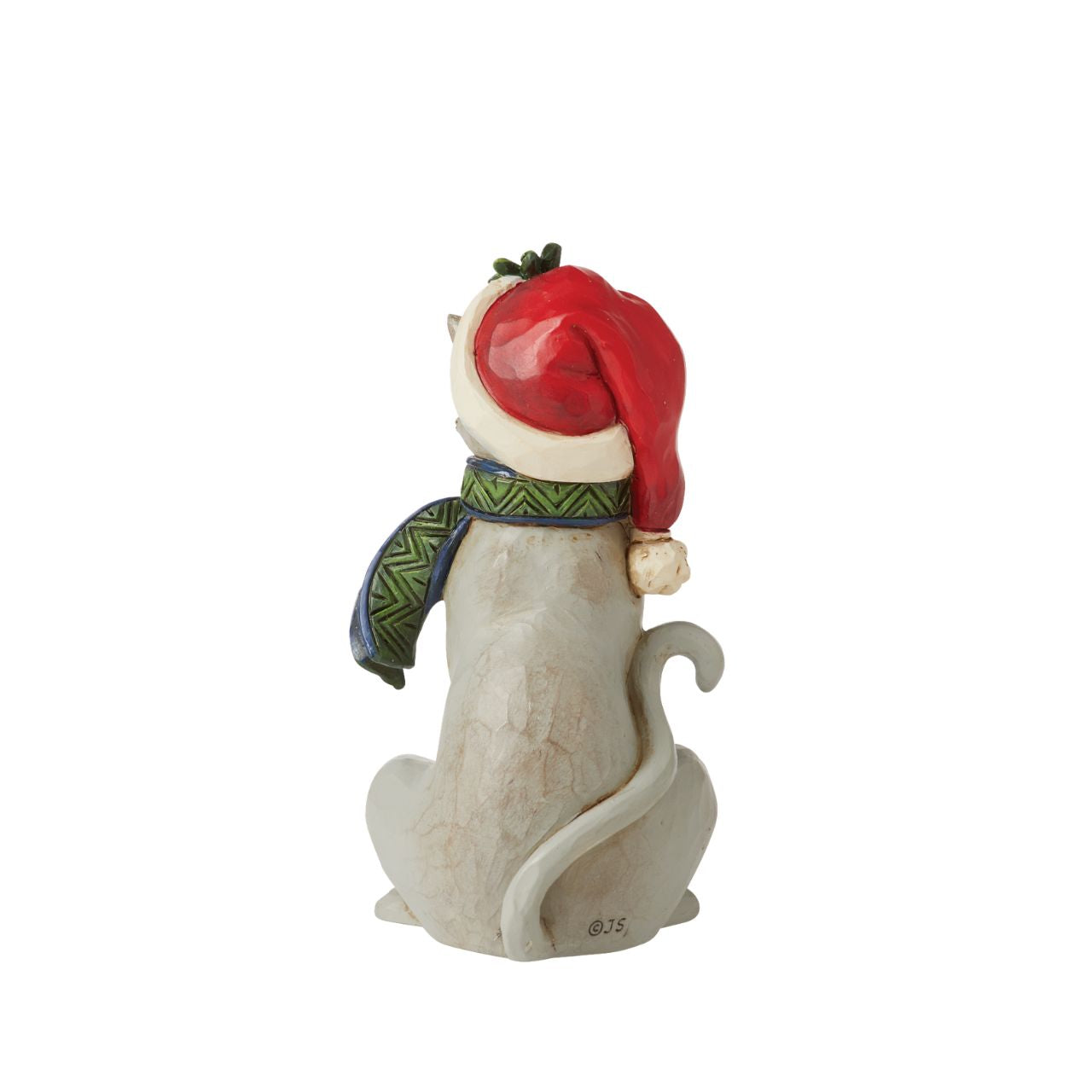 Heartwood Creek Festive Cat Mini Figurine  Designed by award winning artist Jim Shore as part of the Heartwood Creek Mini Figurine Collection, hand crafted using high quality cast stone and hand painted, this little festive Cat is perfect for the Christmas season.