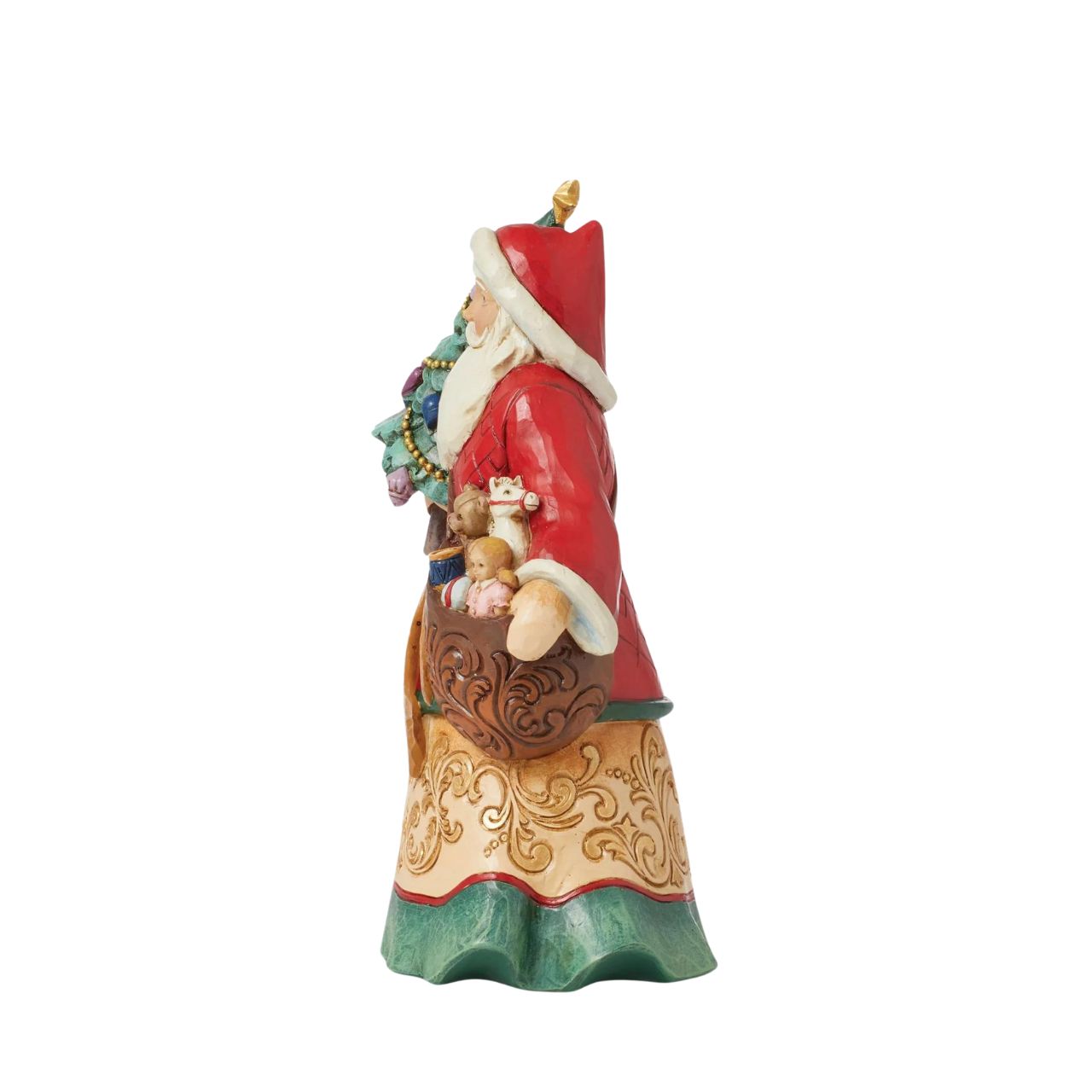 Designed by award winning artist Jim Shore as part of the Heartwood Creek Christmas Collection, hand crafted using high quality cast stone and hand painted, this Santa with Tree is perfect for the Christmas season.