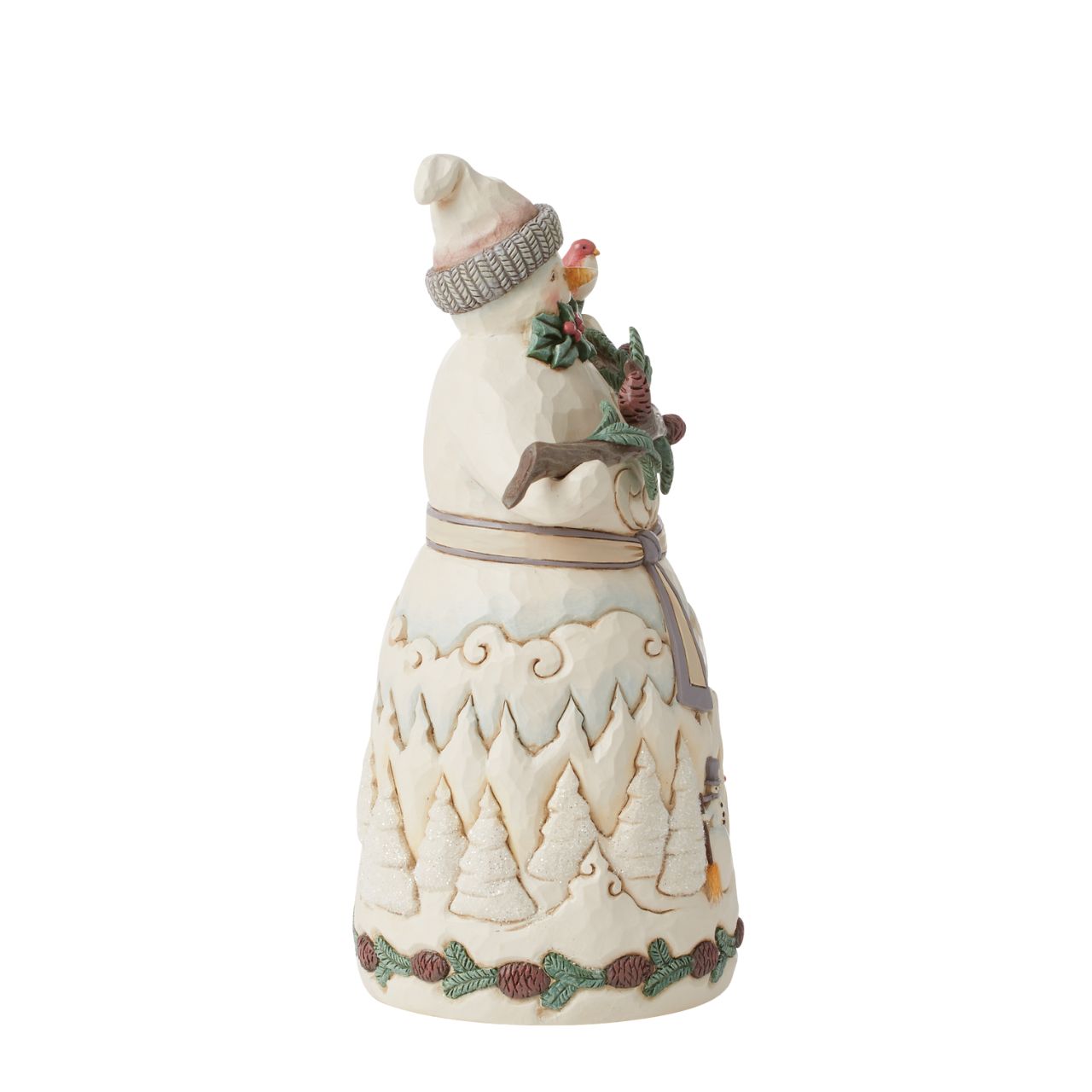 From the White Woodland collection as part of Heartwood Creek by Jim Shore, this Snowman is ready for the Christmas period. Comes in a fully branded gift box.