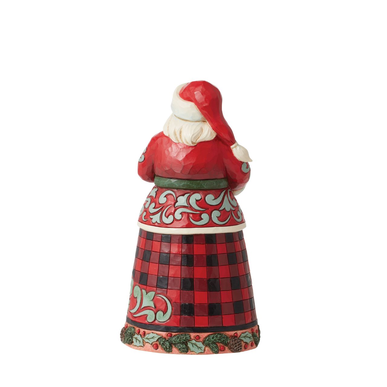 Designed by award winning artist Jim Shore as part of the Heartwood Creek Highland Glen Collection, hand crafted using high quality cast stone and hand painted, Santa &amp; Mrs Claus are perfect for the Christmas season. Packaging: Full colour, fully branded gift box with photo.