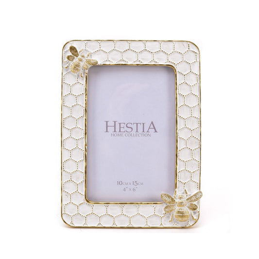 Bring some glamour to the home with this gorgeous golden bee picture frame.