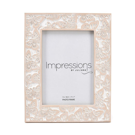 Butterfly Embossed Resin Photo Frame 5" x 7"  Bring a delicate touch of nature into your home with this stunning, embossed photo frame.