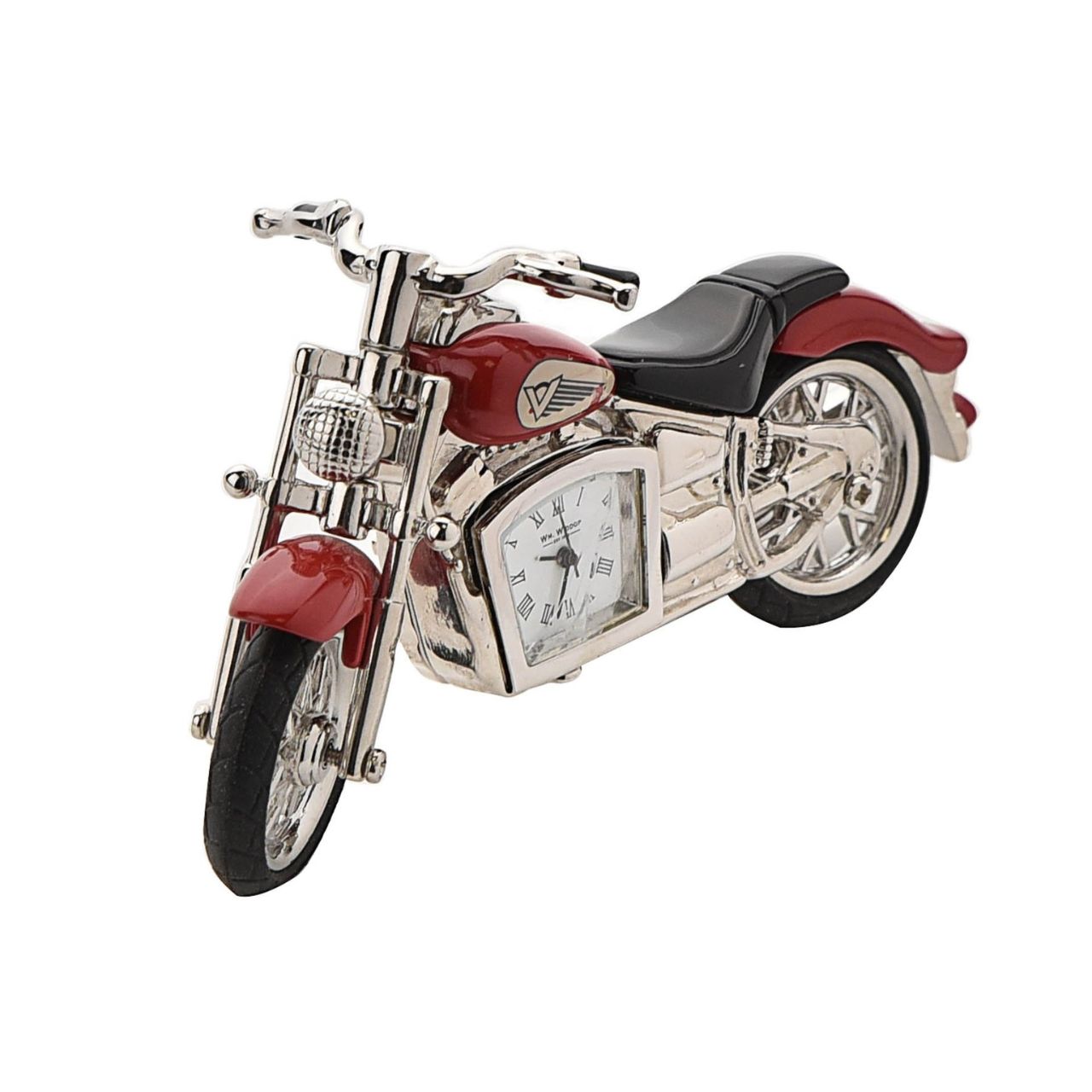 Indian Motorbike Miniature Clock Red by William Widdop  Bring a unique and quirky touch to the home with this stylish miniature clock made with great attention to detail.