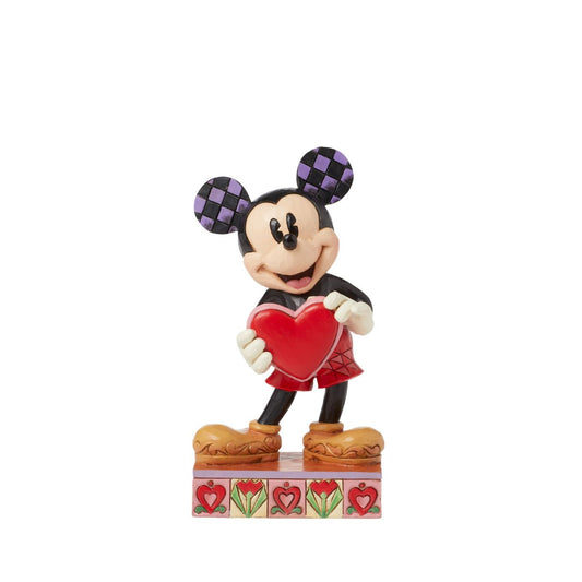 Disney's Mickey holds a love heart that can be personalised for that special person in your life. As part of the Disney Traditions by Jim Shore collection, this piece is hand carved and painted. Perfect for Valentines Day, engagements, weddings and anniversaries Comes in a fully branded gift box.